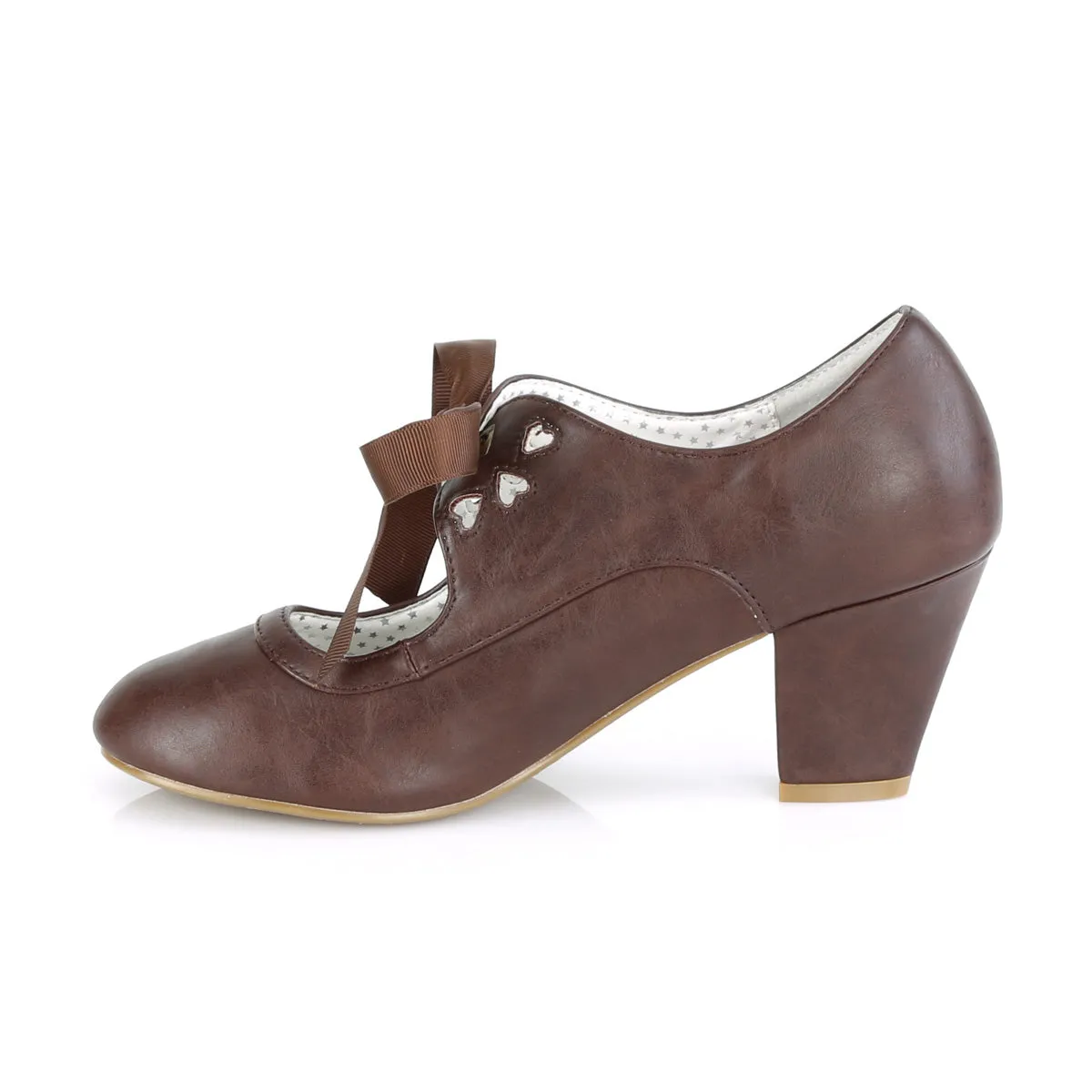 WIGGLE-32  Dark Brown Faux Leather