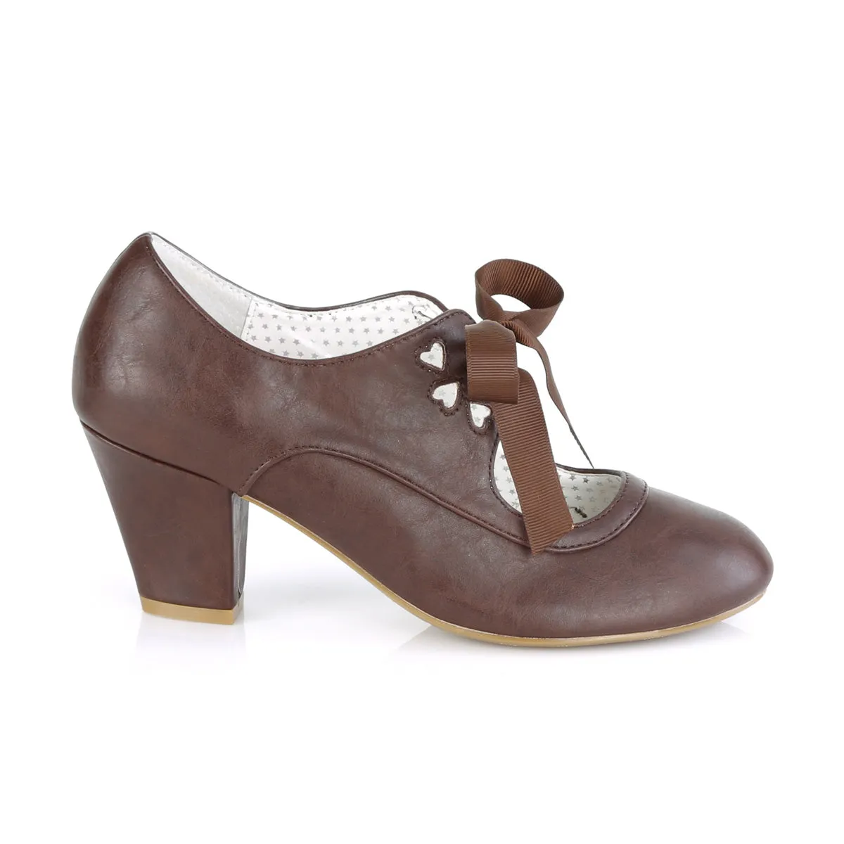 WIGGLE-32  Dark Brown Faux Leather