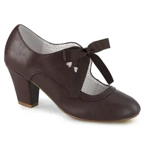 WIGGLE-32  Dark Brown Faux Leather