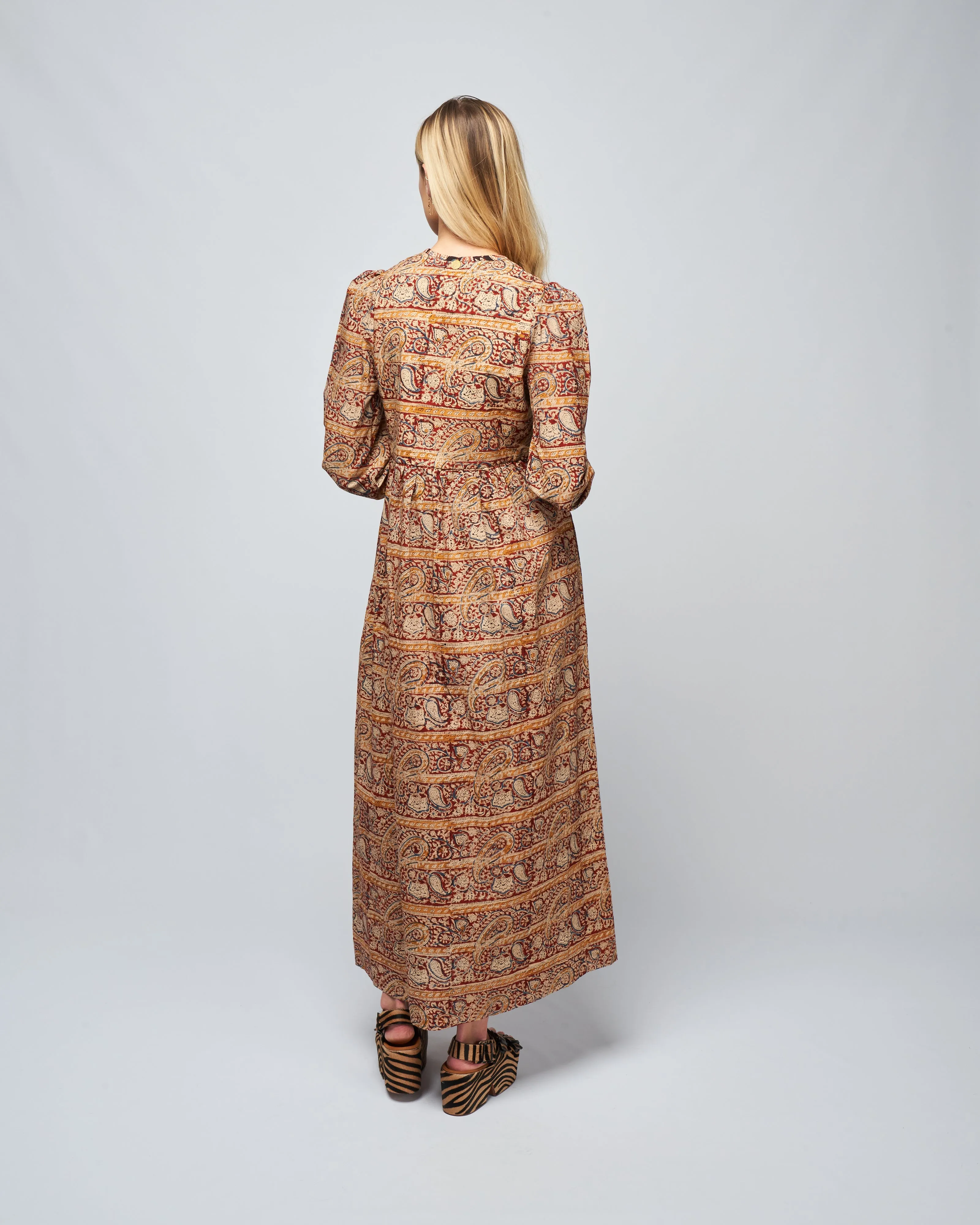 winifred pasha paisley dress - red pasha