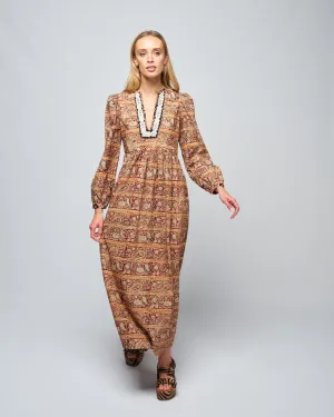 winifred pasha paisley dress - red pasha