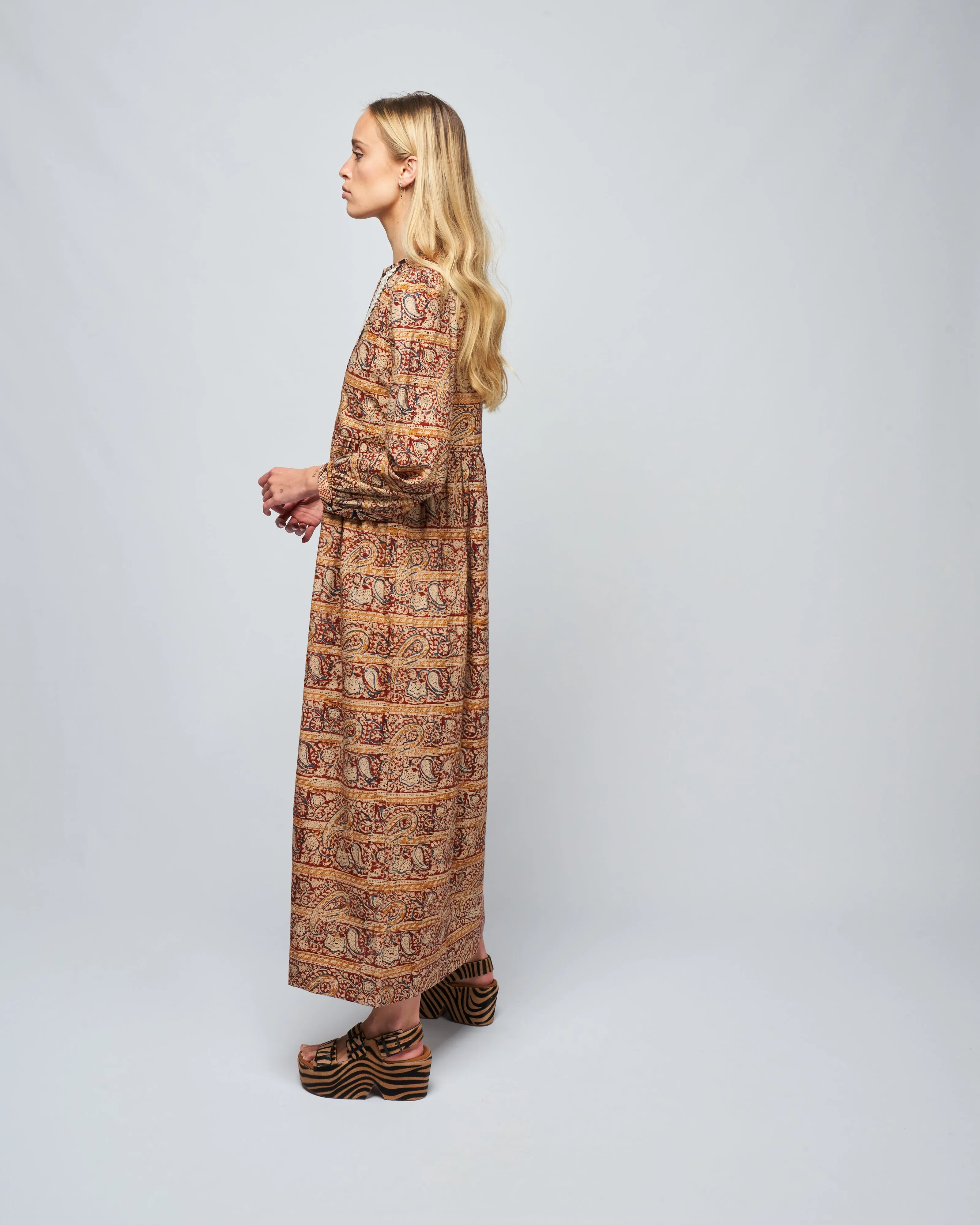 winifred pasha paisley dress - red pasha