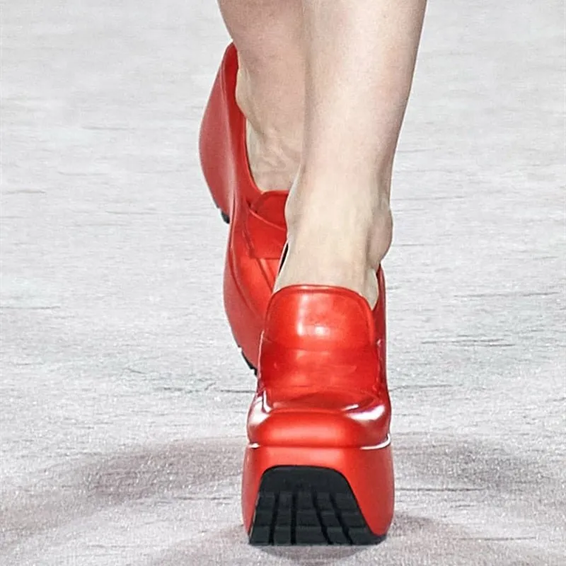 Woman Thick Bottom Catwalk Platform Single Shoes