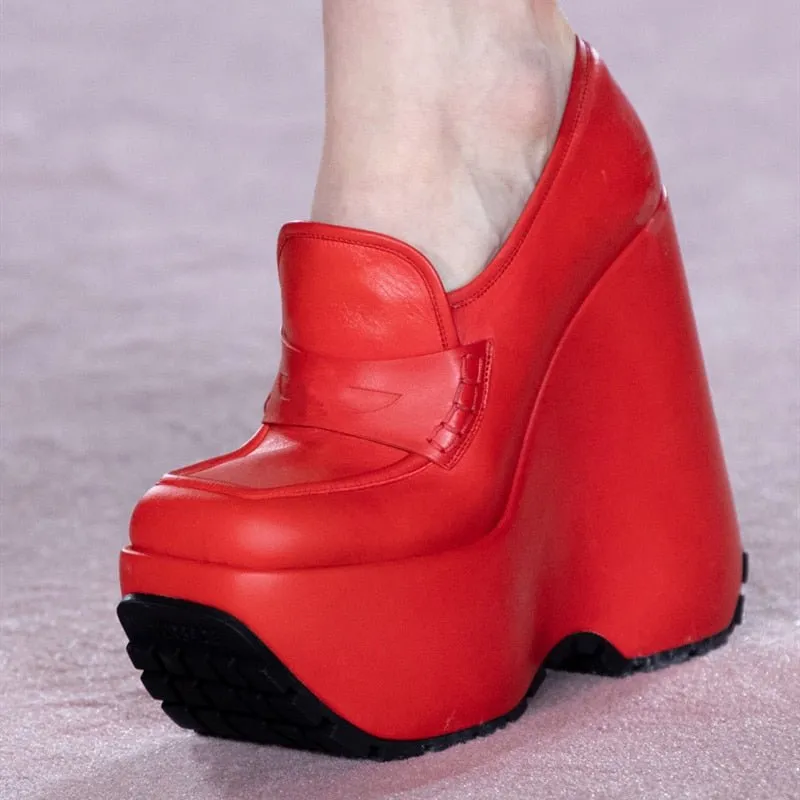 Woman Thick Bottom Catwalk Platform Single Shoes