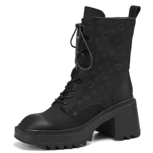 Women Boots High Heels Thick Platform