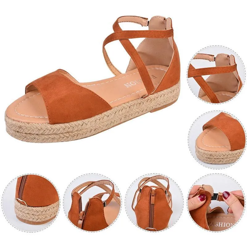Women Sandals Peep Toe  Design Roman Sandals