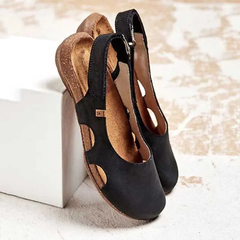 Women's Hollowed Leisure Sandals Casual Flat Shoes