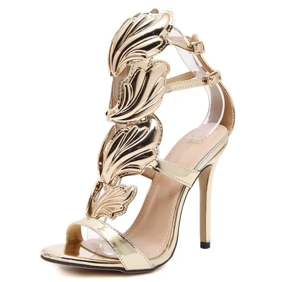 Women's Metal Wing High Heel Sandals