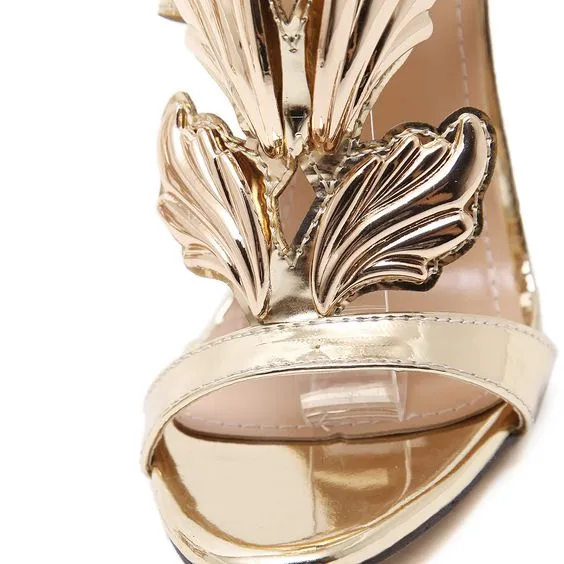 Women's Metal Wing High Heel Sandals