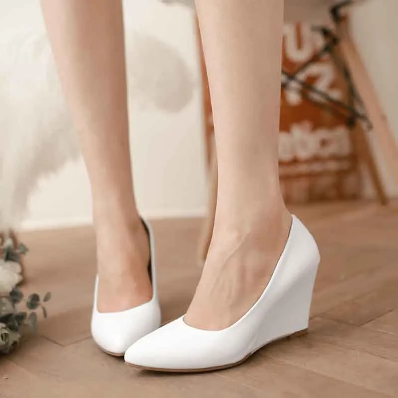 Womens Platform Wedges Shoes Middle Heels Small And Big Size Shoes