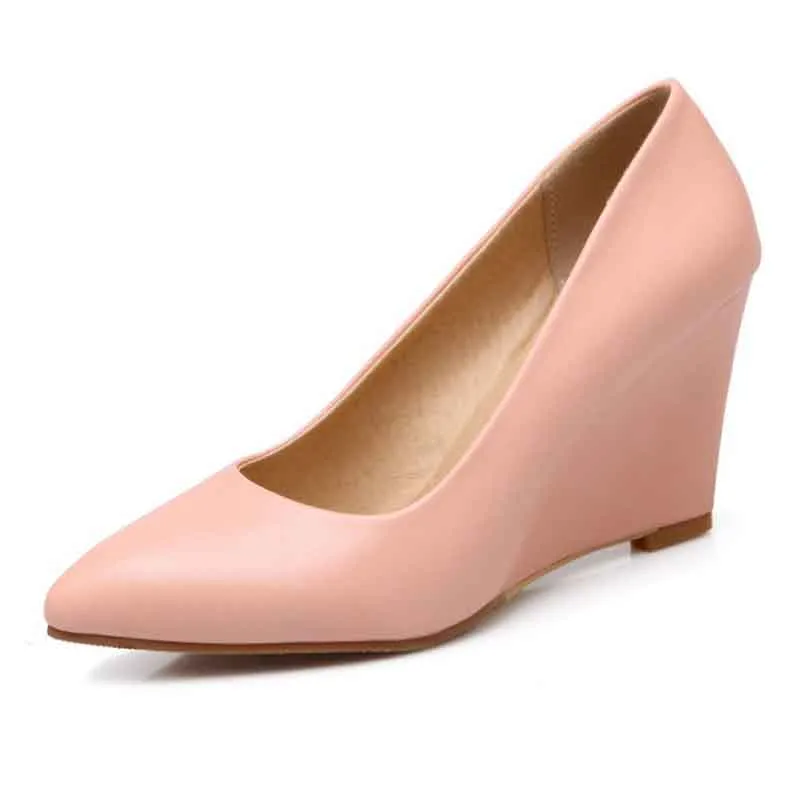 Womens Platform Wedges Shoes Middle Heels Small And Big Size Shoes