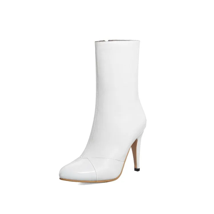 Women's Pointed Toe High Heels Short Boots