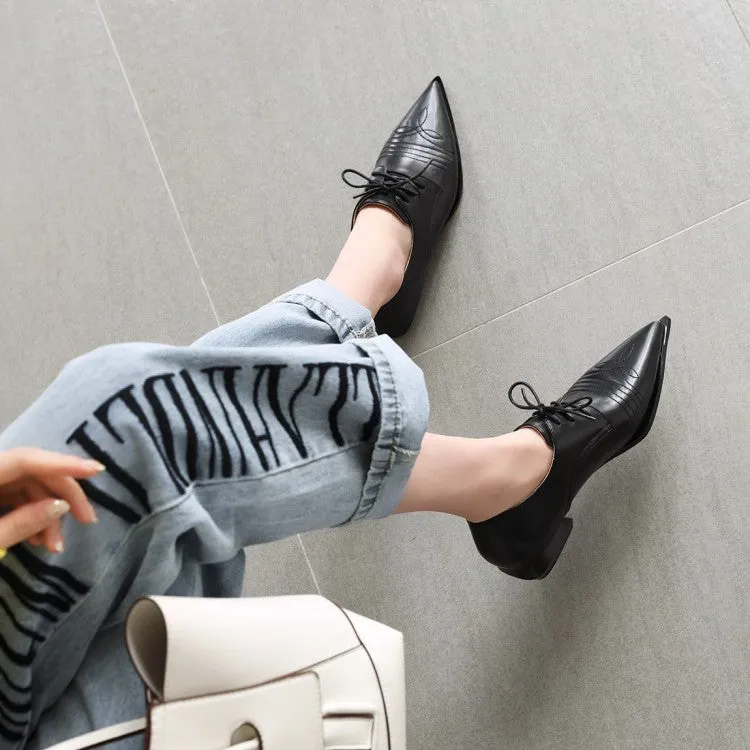 Women's Pointed Toe Low Heel Shoes