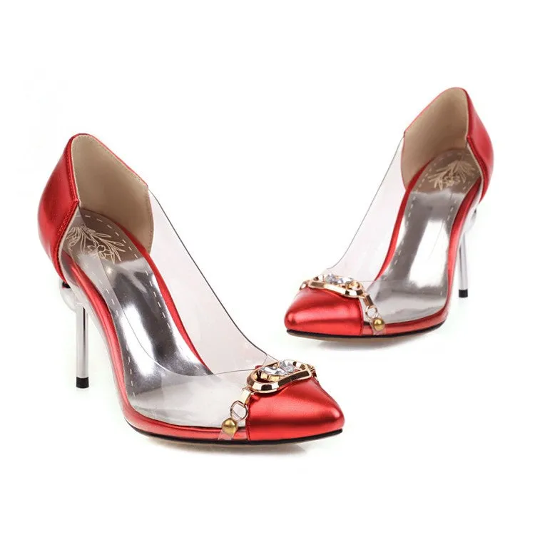 Women's Rhinestone High Heel Pumps Wedding Shoes