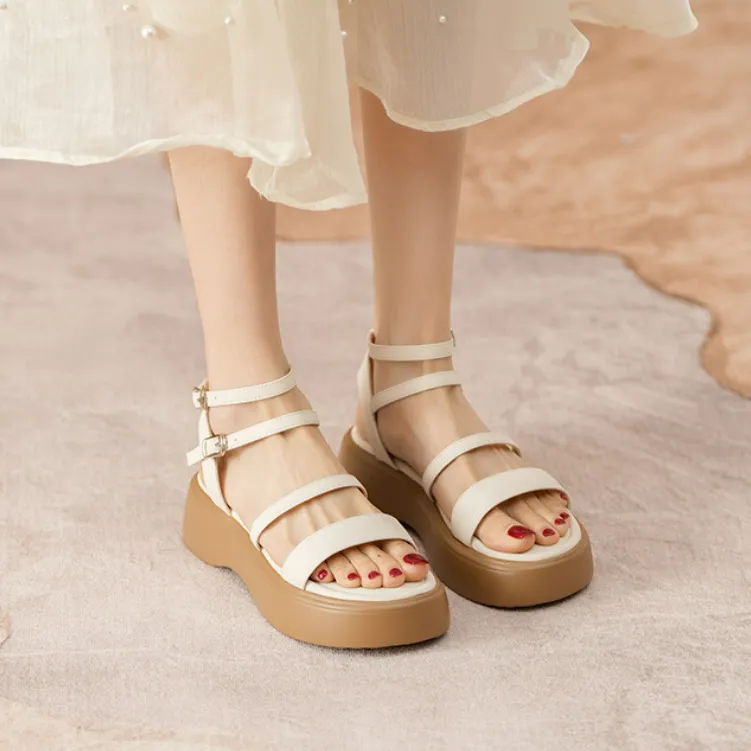 Women's Small Feet Thicksole Ankle Strap Sandals MS548