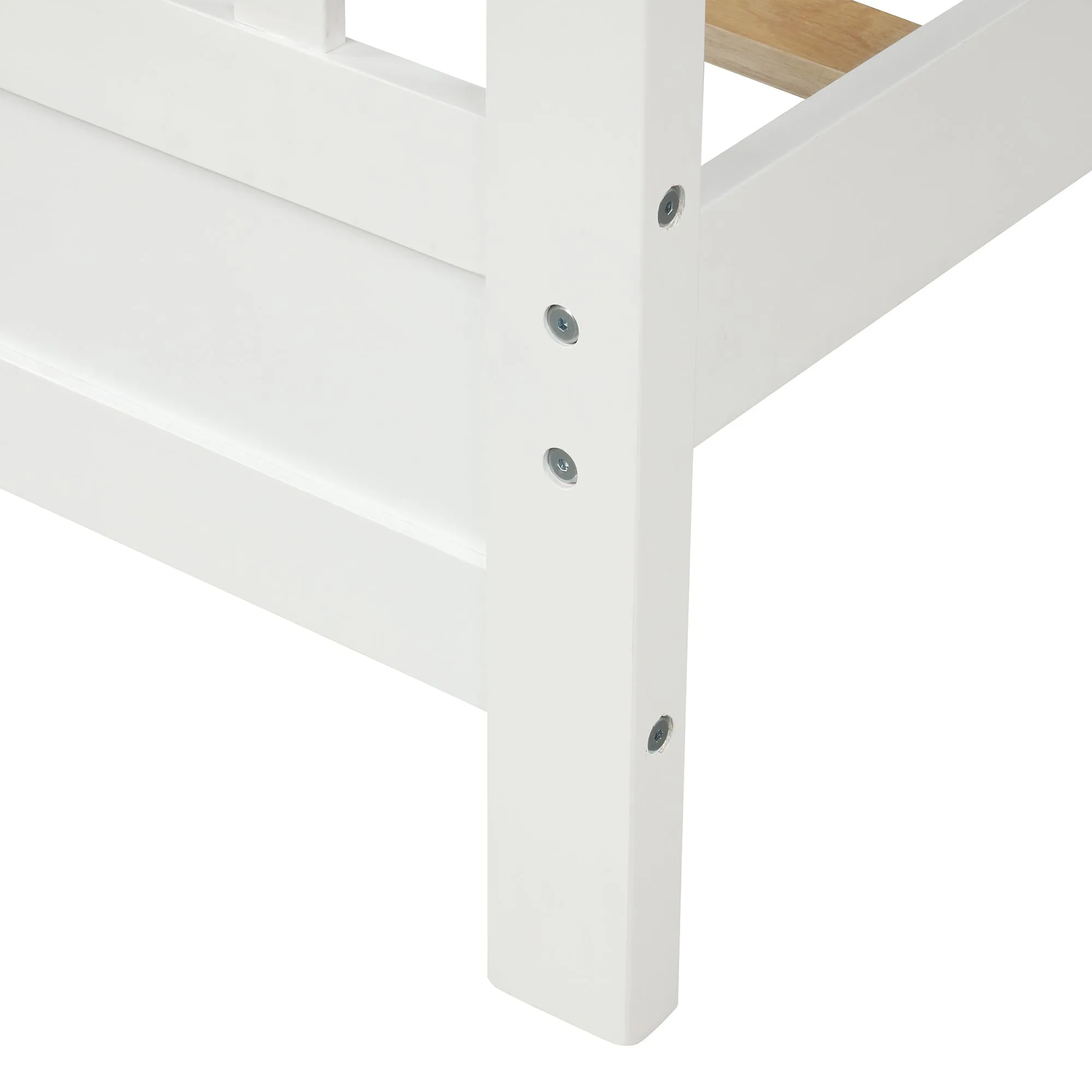 Wood Platform Bed with Headboard and Footboard
