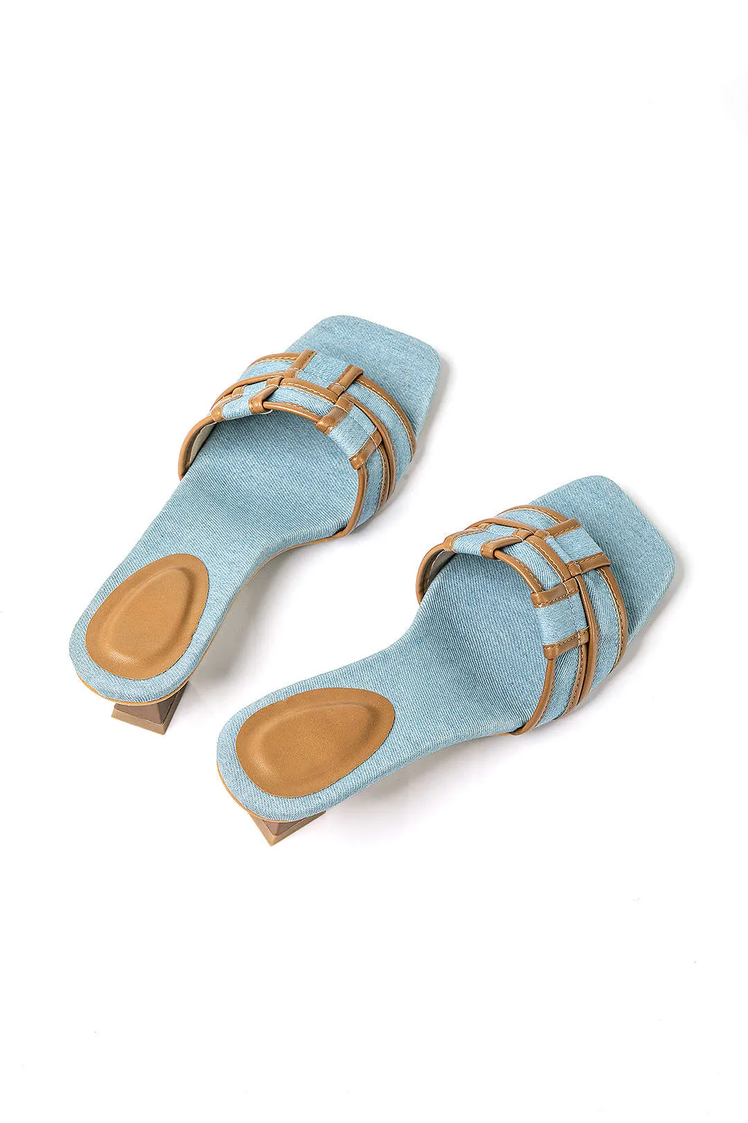 Xylia - Fashionable Contrast Binding Woman's Open Toe Sandals