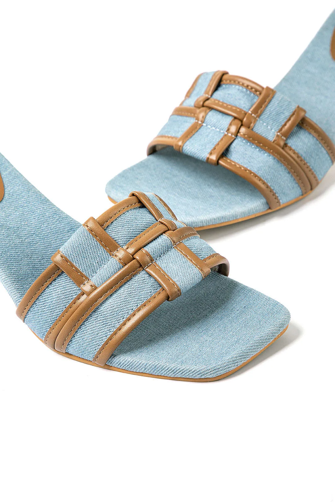 Xylia - Fashionable Contrast Binding Woman's Open Toe Sandals