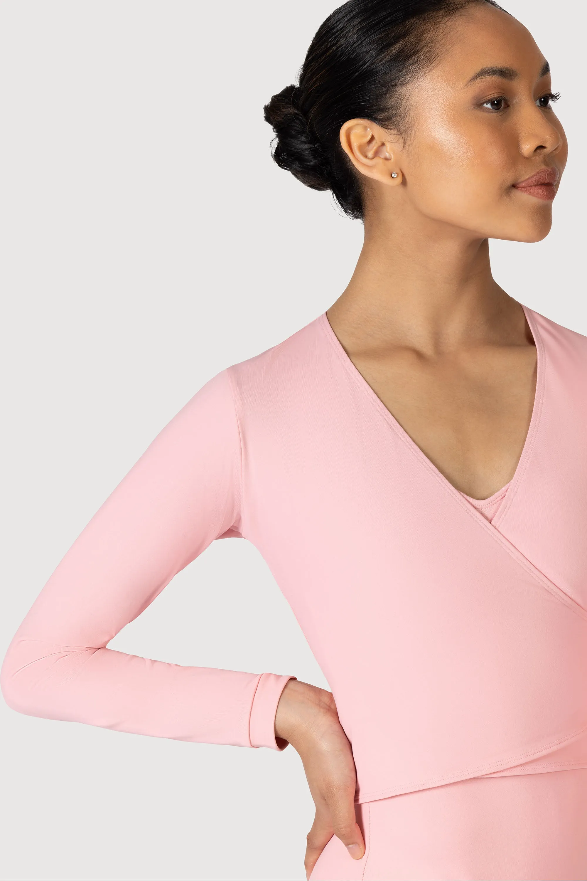 Z0858L - Bloch Overture Crossover Womens Long Sleeve Wrap Top