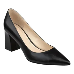Zala Block Heel (Black Leather)
